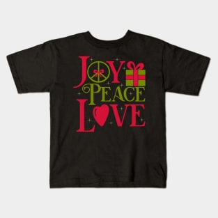 Joy Peace Love Kids T-Shirt